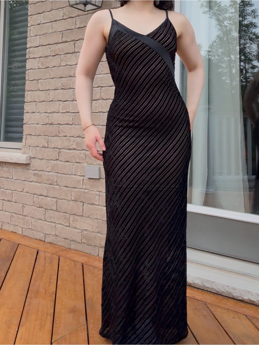 Vintage 90s Beechers Brook Black Maxi Dress